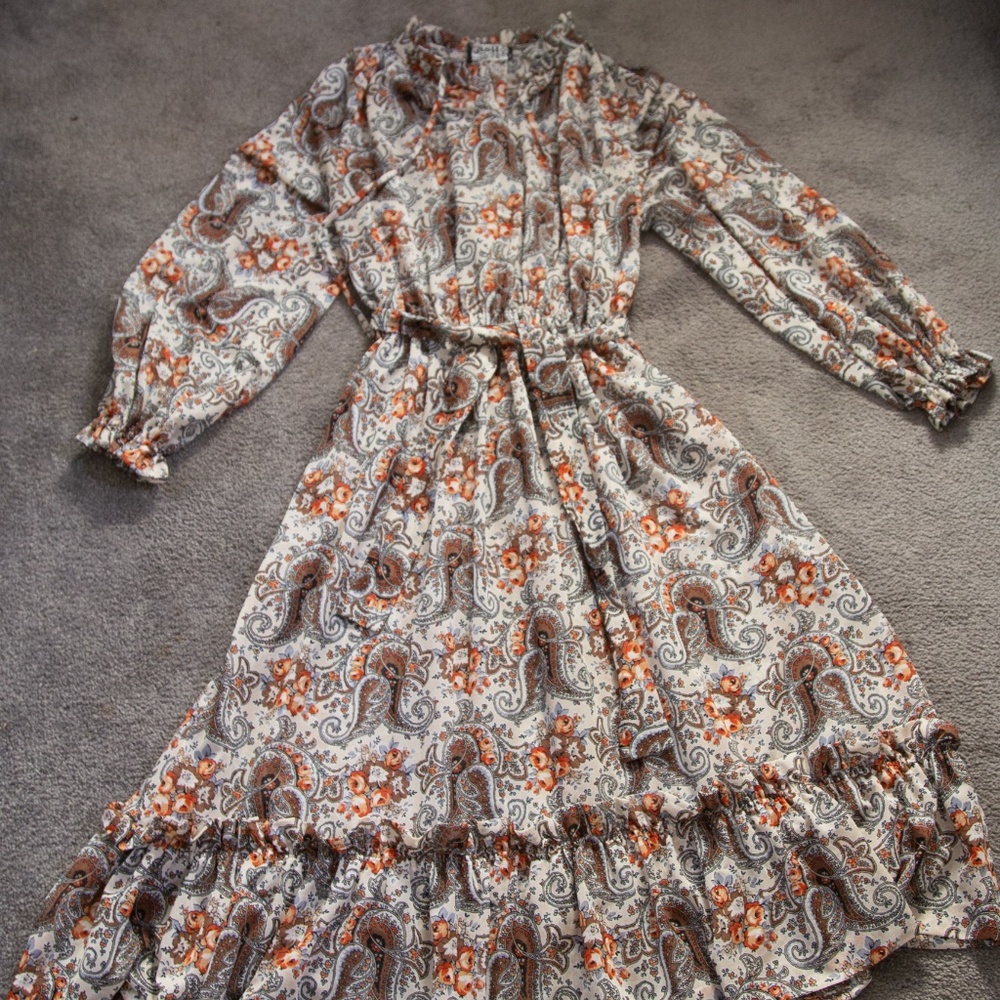 Semi Sheer Boho/Hippie Dress by "Sue Brett"